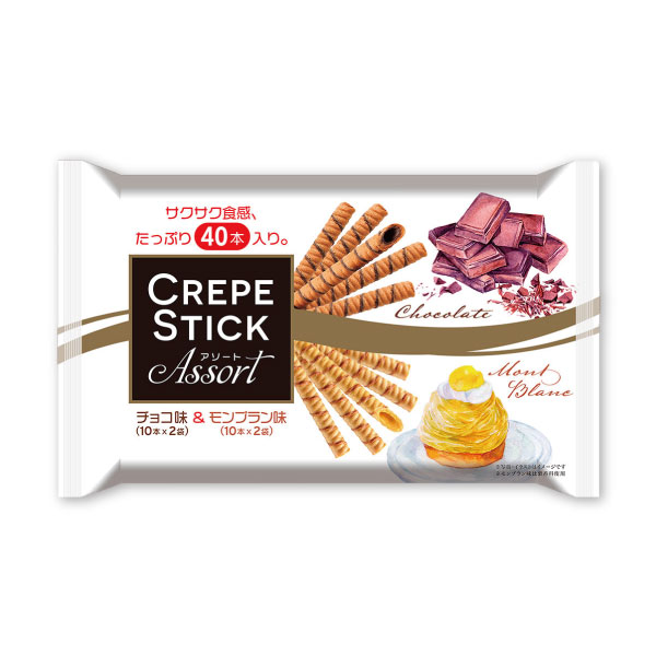 クレープスティックアソート チョコ味＆モンブラン味